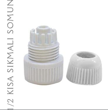 1/2 PLASTİK DUŞ SOMUNU (KISA)