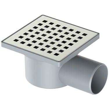 10x10 50 PASLANMAZ YANDAN YER SİFONU GRİ